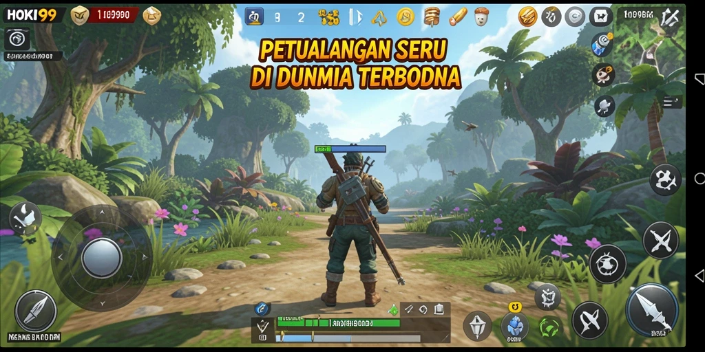 Tangkapan layar HOKI99 menampilkan gameplay menakjubkan dan dunia yang luas.