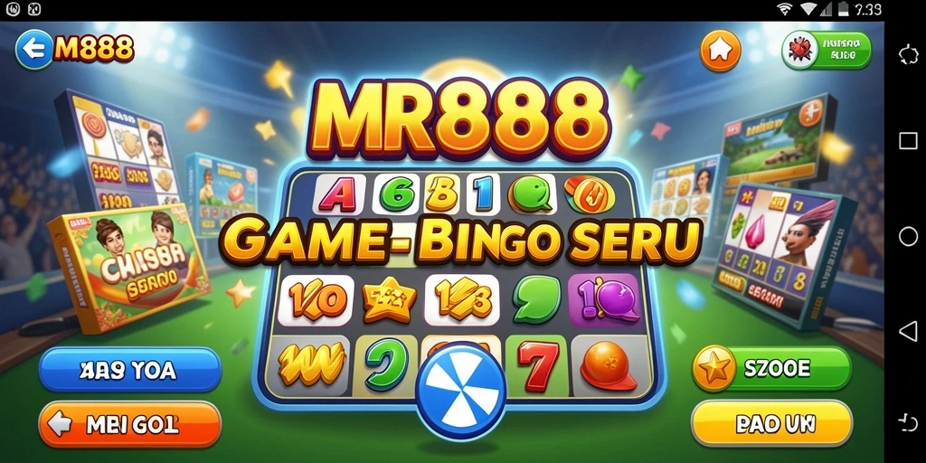 Screenshot gameplay utama MR888 menampilkan momen seru dalam permainan Bingo.