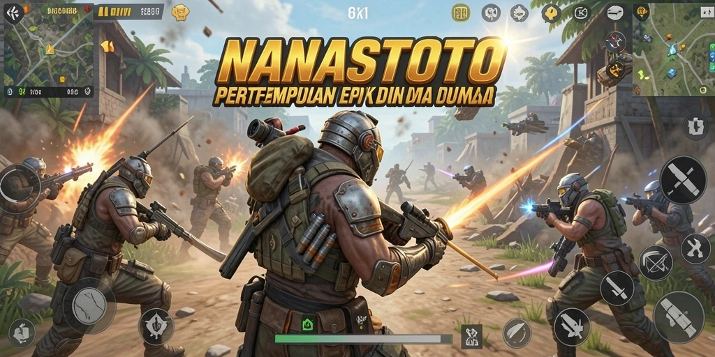 Tampilan seru gameplay NANASTOTO dalam pertempuran Battle Royale.