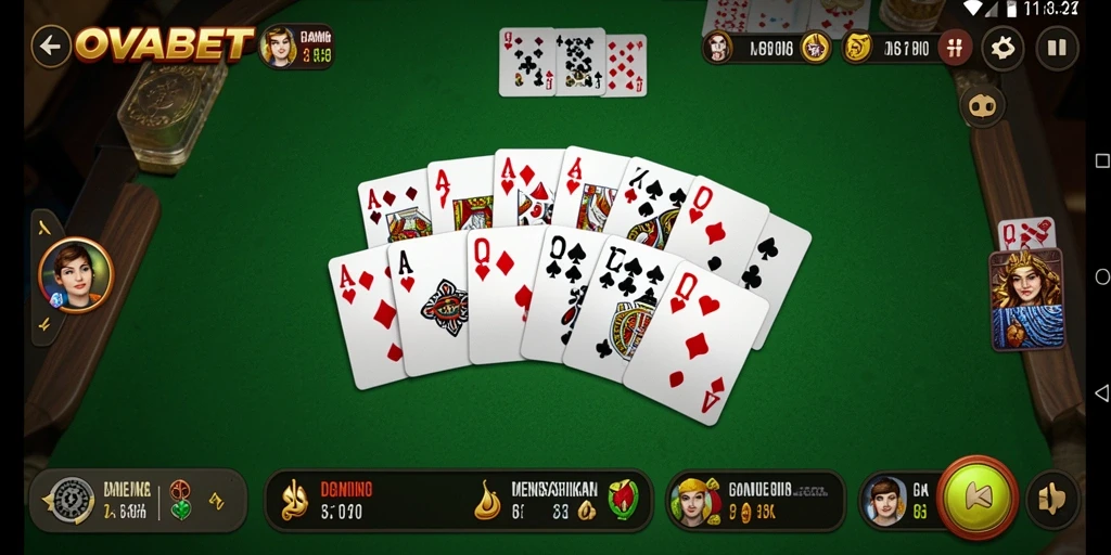 Tampilan gameplay OVABET yang menarik saat bermain Domino.