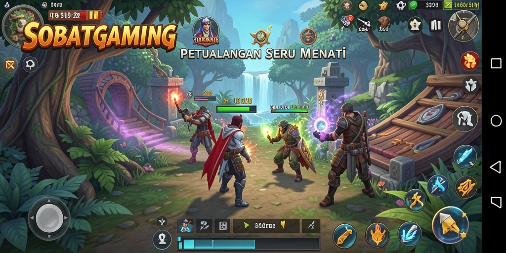 Screenshot utama SOBATGAMING menunjukkan gameplay yang penuh aksi dan petualangan.