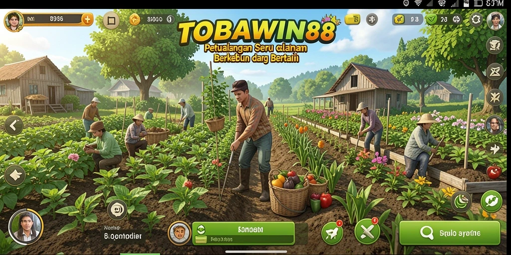 Gameplay petualangan berkebun yang seru dalam TOBAWIN88.