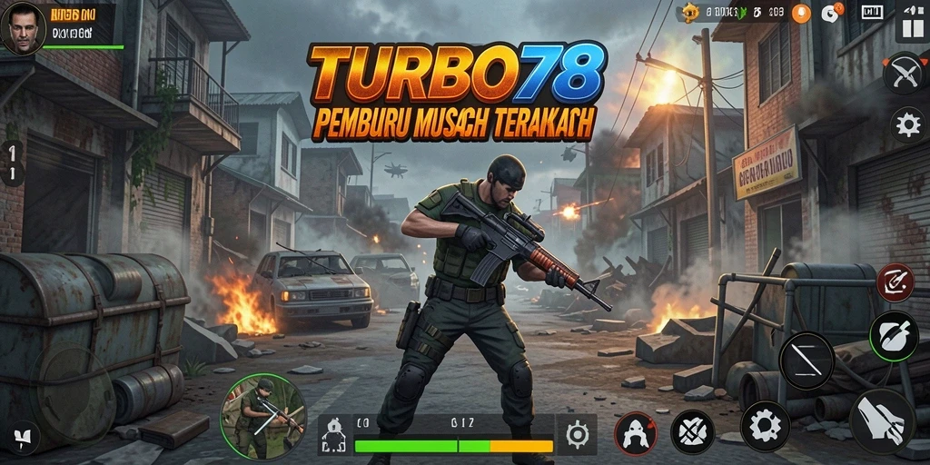 Tangkapan layar dari pertempuran mendebarkan di TURBO78.