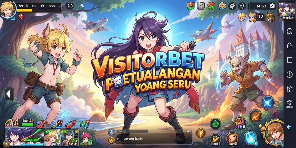 Tampilan gameplay VISITORBET yang menampilkan karakter dan aksi seru.